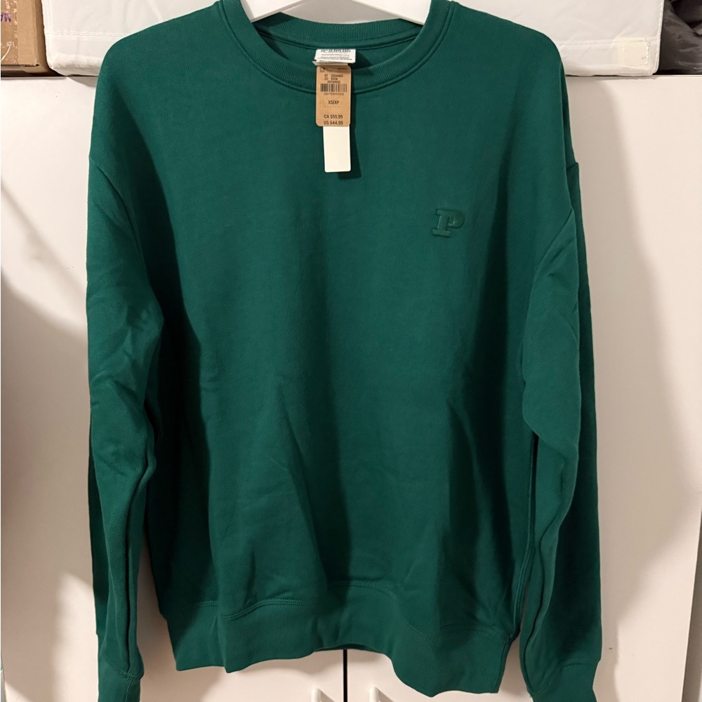 PINK Victoria's Secret Green Crewneck Sweater